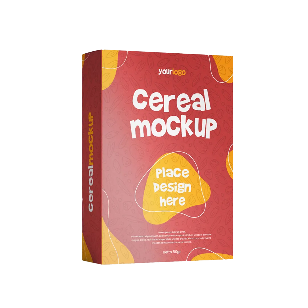 red cardboard food packaging