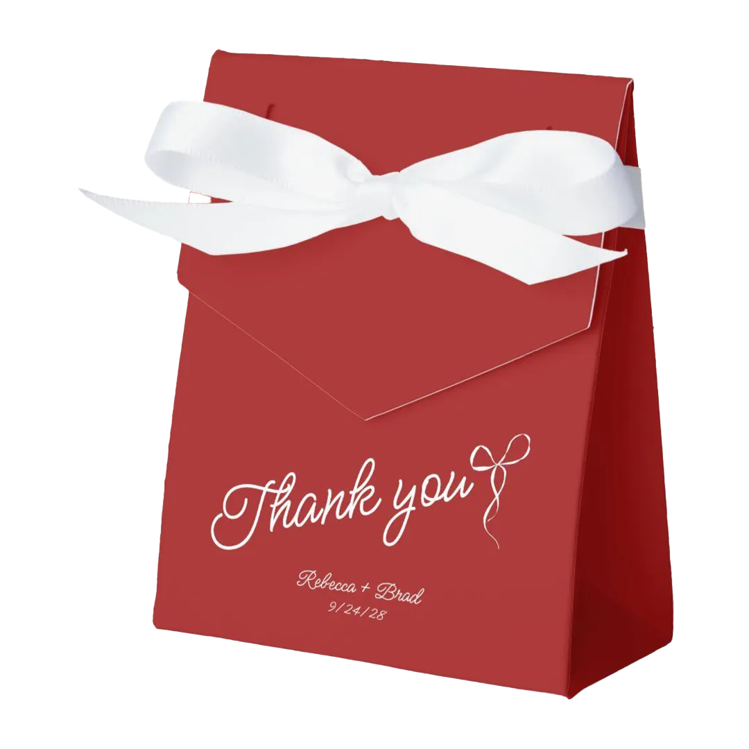 red cardboard packaging