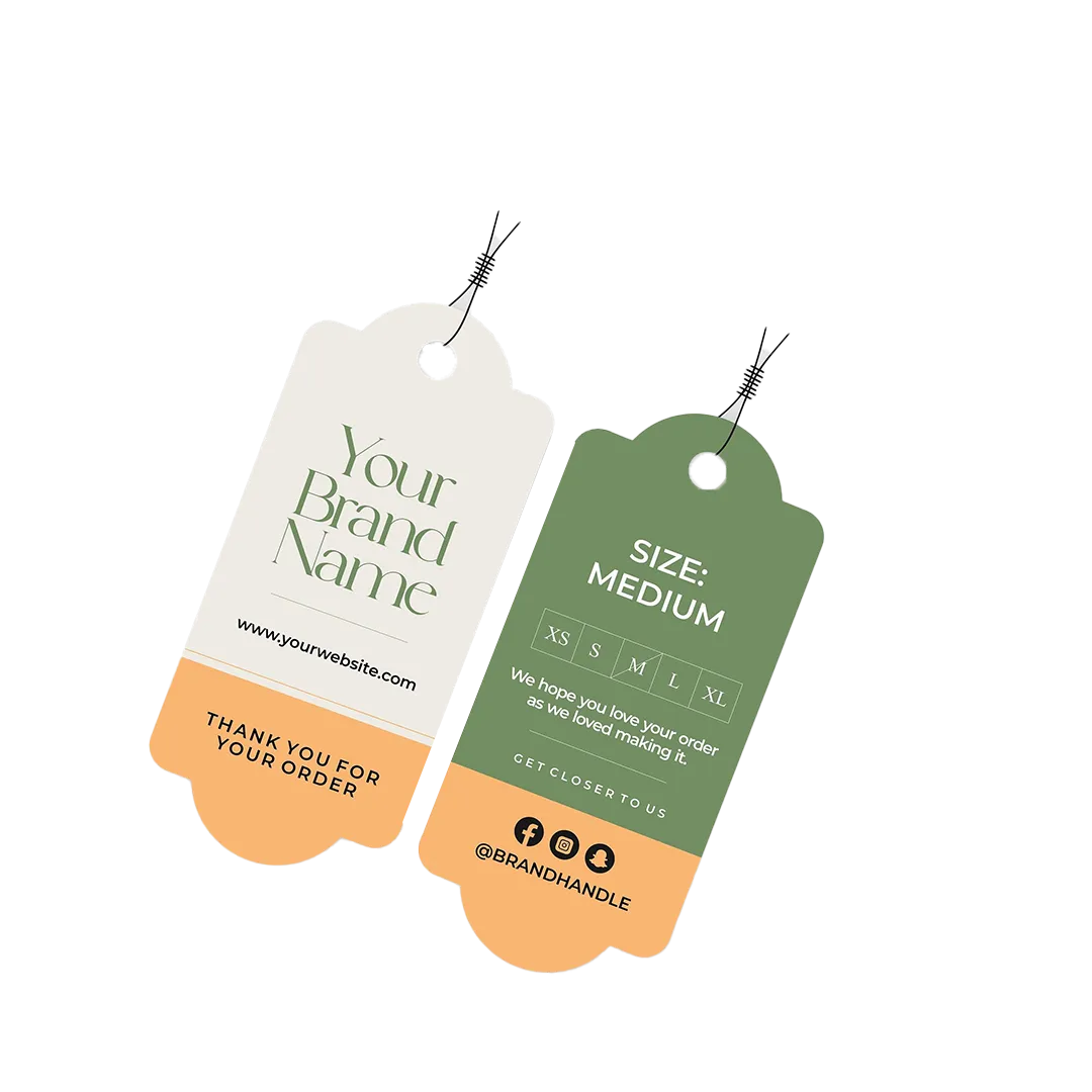 Eco printed cardboard swing tags
