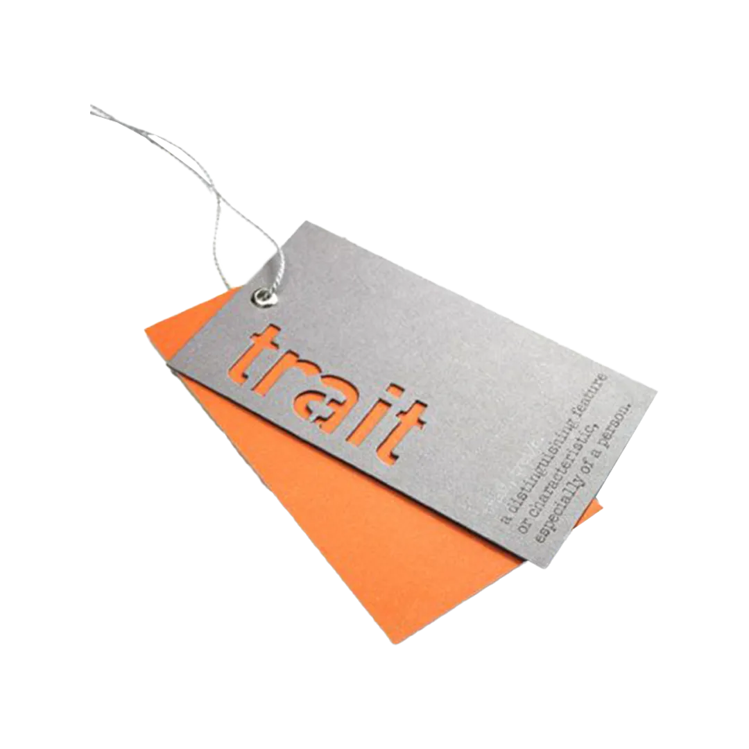 branded hang tags with die cut logo