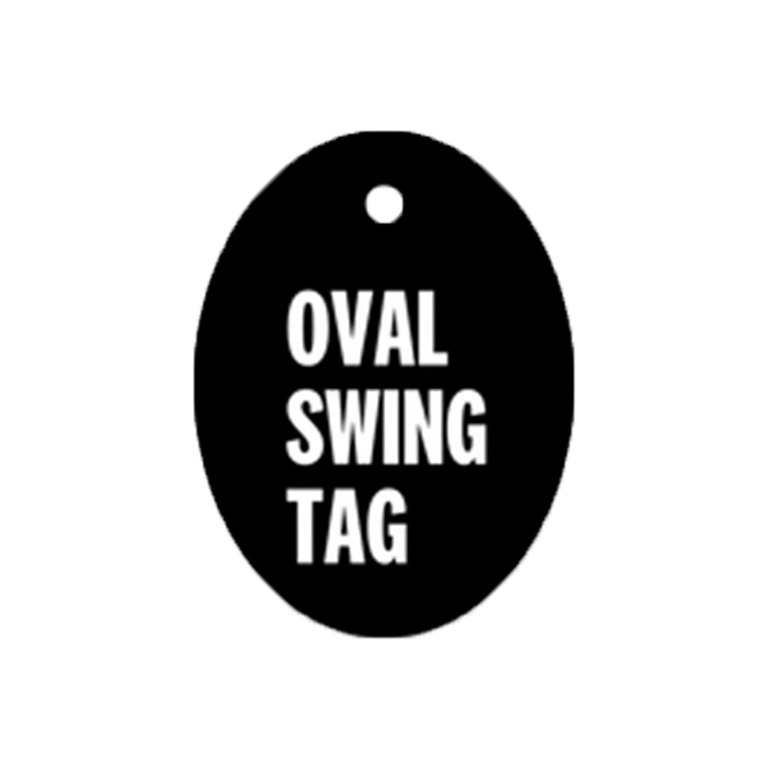 oval-shaped tags